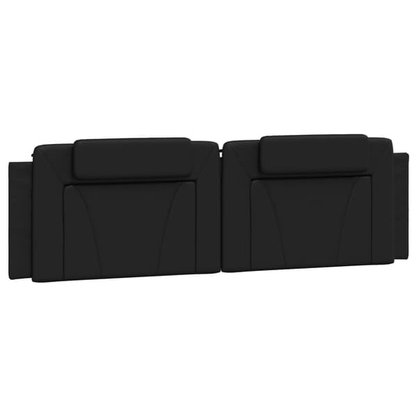 vidaXL hovedgærdehynde, sort, 180 cm, kunstlæder