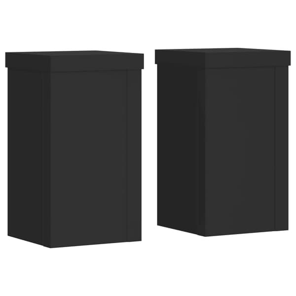 vidaXL urtepotteunderkopper, 2 stk., sorte, 10x10x18 cm
