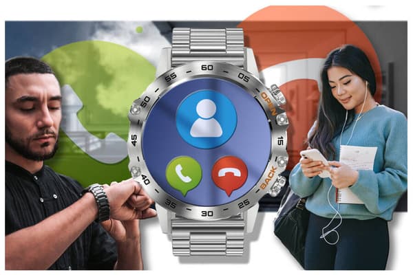 Herr Smartwatch GRAVITY GT9-3 - Samtalsfunktion, Blodtrycksmätare (sg021c)