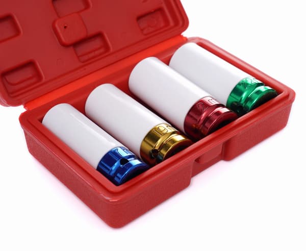 Fælgtopnøgler 17/19/21/22mm sæt 1/2" KD10523