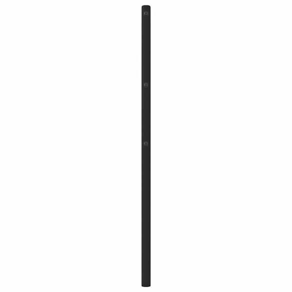 vidaXL metalsengegavl, sort, 193 cm