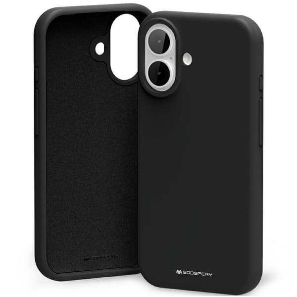 Mercury Silikone Etui til iPhone 17 Sort