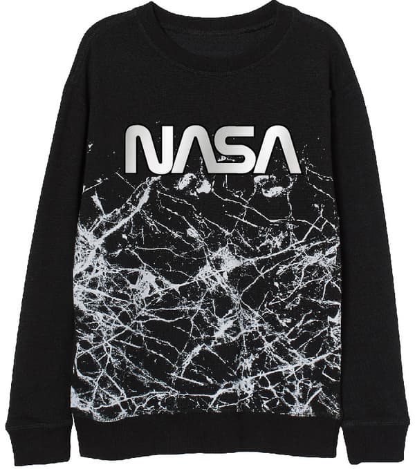 NASA sweatshirt sort varm 134/140