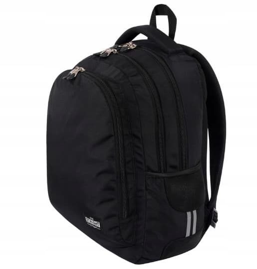 St.Right skolerygsæk med flere rum, sort, 25 l