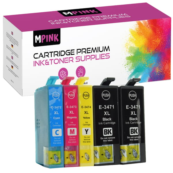 5x blækpatroner til Epson 34XL GP-E3476CMYKK