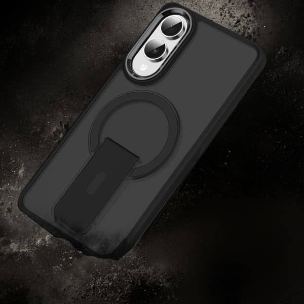 Samsung Galaxy S25 Edge Kickstand Matt Cover til MagSafe, Sort