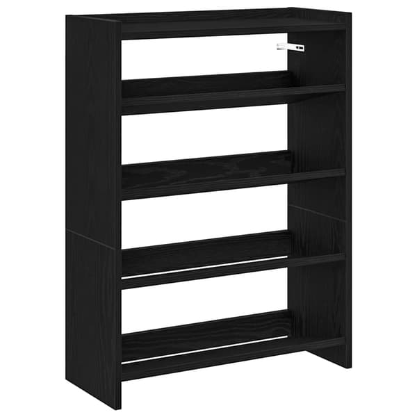 vidaXL skohylde sort 60x25x81 cm træbaseret materiale