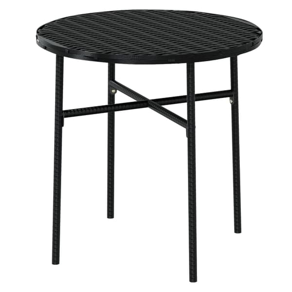 vidaXL havemøbelsæt i 3 dele i polyrattan, sort