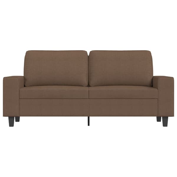 vidaXL 2-sitssoffa, brun, 140 cm, klädd i tyg