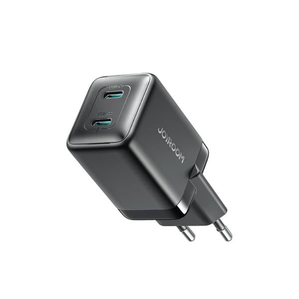2x USB-C EU 45W seinälaturi - musta