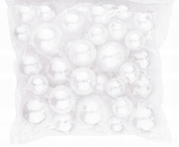 Plastpärlpärlor, diameter 14 mm, diameter 3 mm