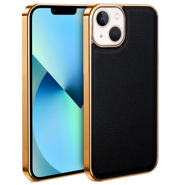 iPhone 13-skal, kohud, svart
