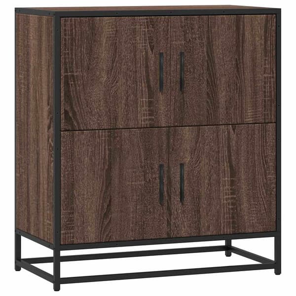 vidaXL kommode, brun eg, 68x35x76 cm, træbaseret materiale