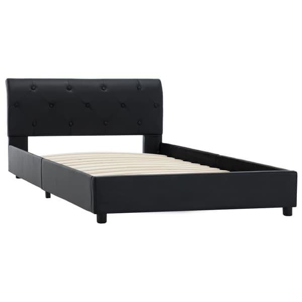 vidaXL sengestel sort kunstlæder 100 x 200 cm