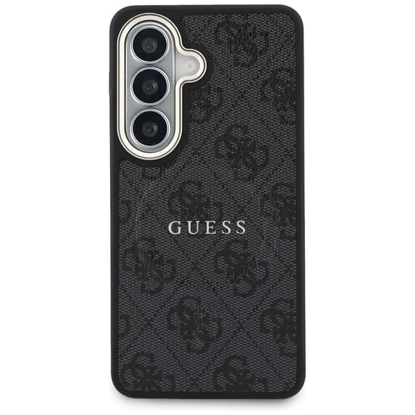 Guess 4G Embossed Ring MagSafe-etui til Galaxy S26, sort