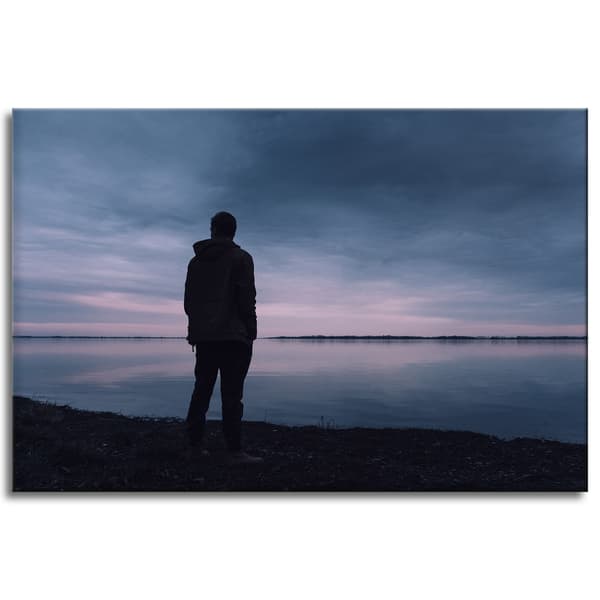 Canvastavla Landskap Sjöman 90x60