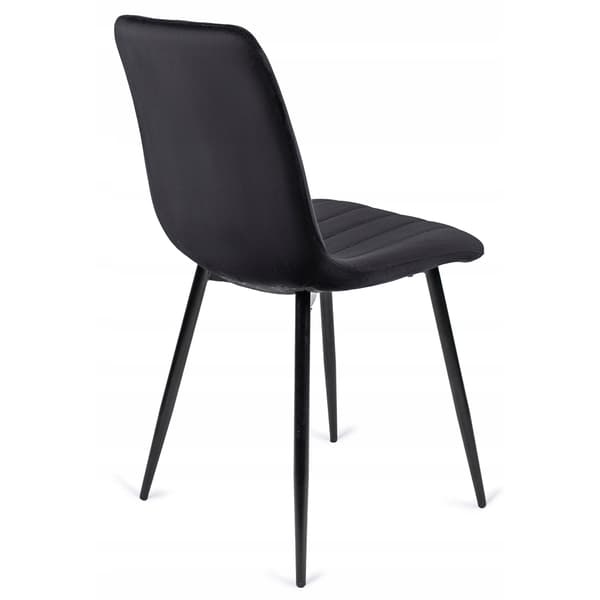 IBIS Polstret Spisebordsstol Sort Velour Moderne Loft