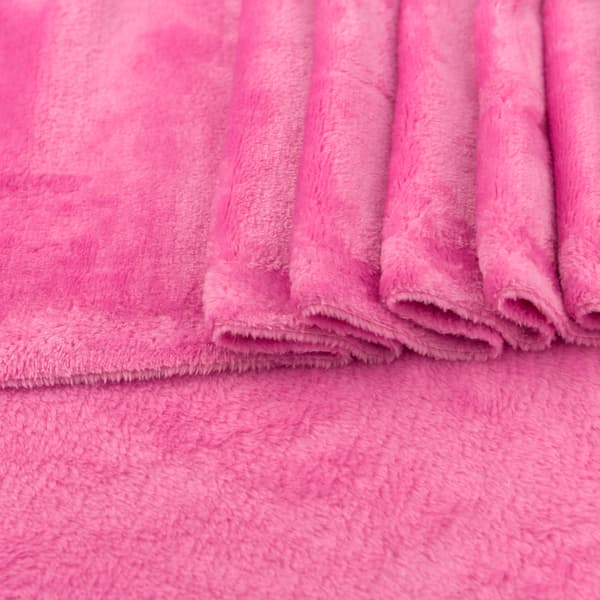 Minky fleece mörkrosa