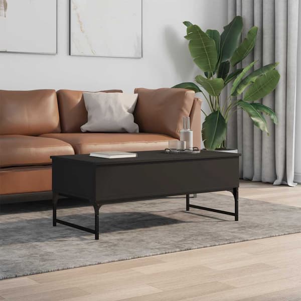 vidaXL sofabord, sort, 100x50x40 cm