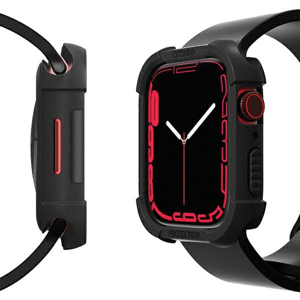 Araree Flexield -kotelo Apple Watch 41mm:lle, musta