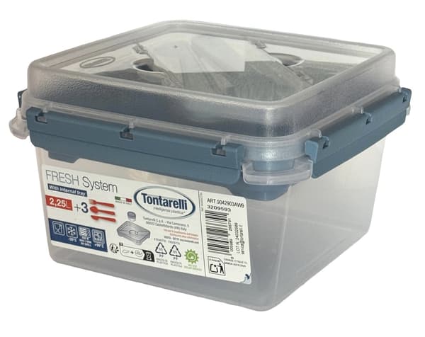 Lunchbox frukostbestick 2,25 l Tontarelli blå kvalitet