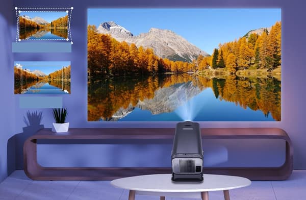 Mini bärbar projektor 1080P 4K WiFi 6 BT Android 11 för hemmabio