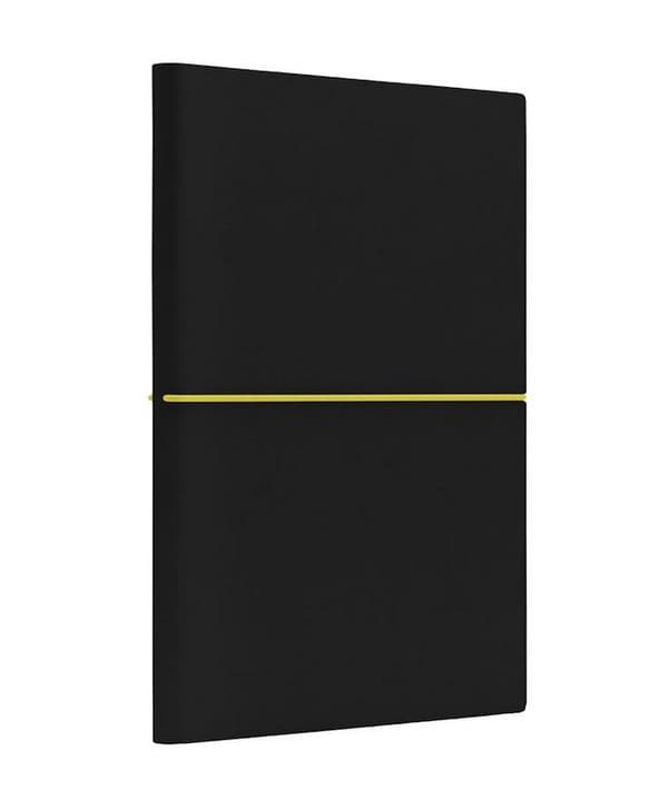 A5 Fun M notesbog med prikker, sort/citron