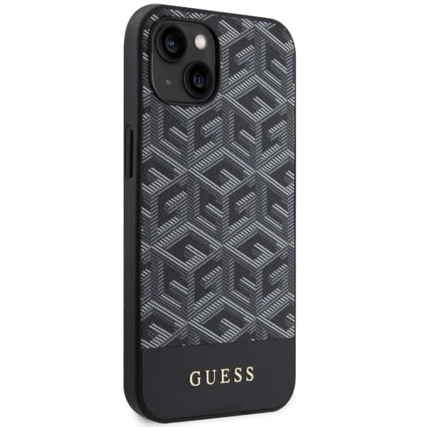 Guess GCube Stripes MagSafe-etui til iPhone 14, sort
