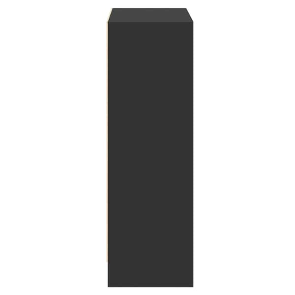 vidaXL bogreol sort 60 x 24 x 74,5 cm spånplade