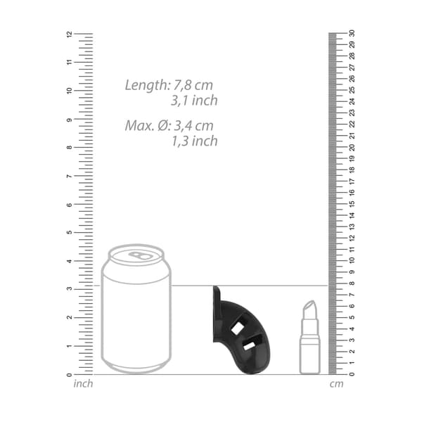 Model 13 Kyskhedspenisbur Sort - 6,5 cm