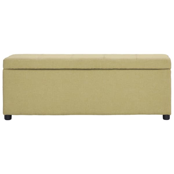 vidaXL Förvaringsbänk 116 cm grön polyester