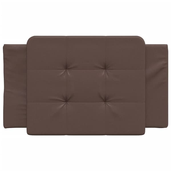 vidaXL hovedgærdehynde, brun, 80 cm, kunstlæder