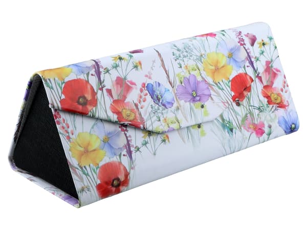 Foldbart brilleetui - Blomsterdekoration (CARMANI)