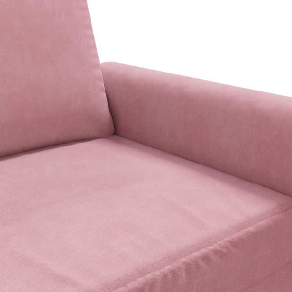 vidaXL 3-sitssoffa rosa 180 cm klädd i sammet