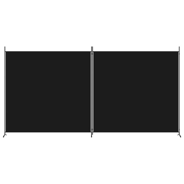 vidaXL 2-panels rumdeler sort 348 x 180 cm stof