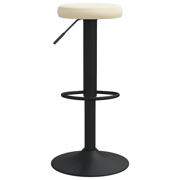 vidaXL Barstolar, set om 2, krämfärgad, klädd i sammet