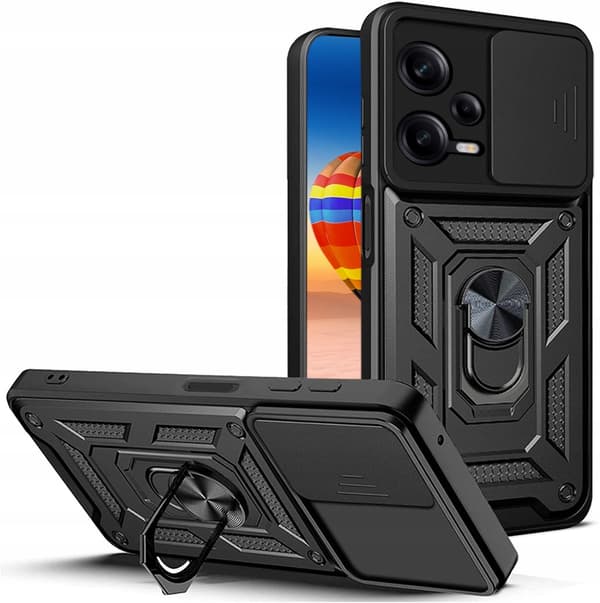 Etui til Xiaomi Redmi Note 12 5G DEFENDER SLIDE ARMOR BACK + GLAS
