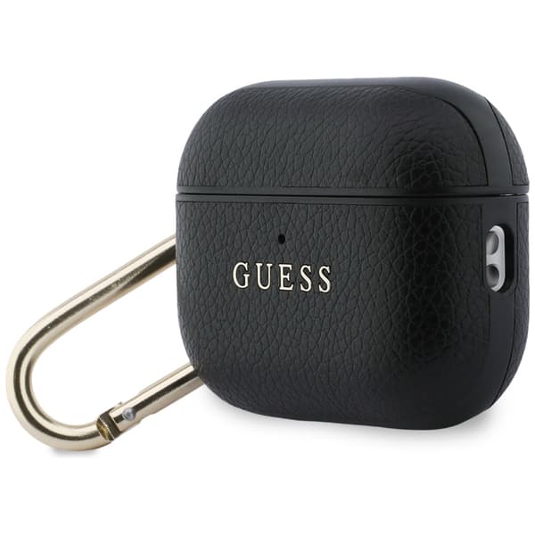 Guess Grained Classic Logo-etui til AirPods Pro 3, sort