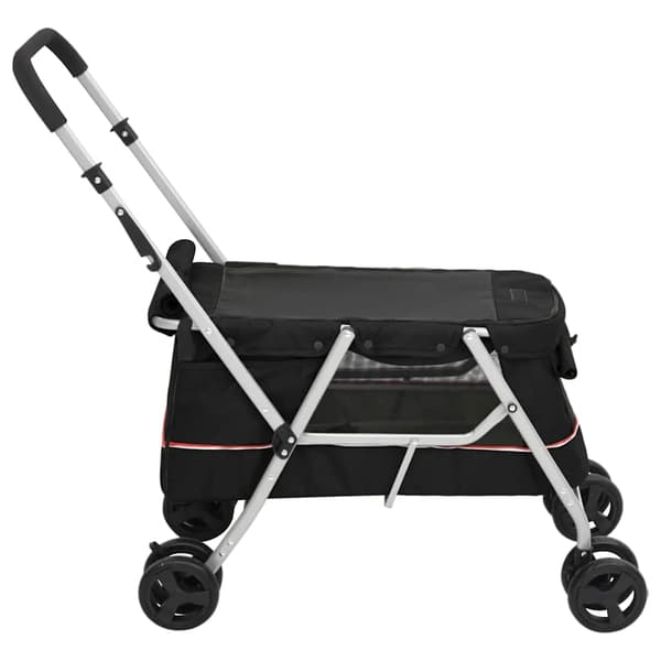 vidaXL foldbar hundevogn sort 100x49x96 cm hørstof