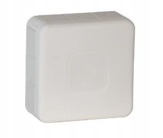 Hermetisk utanpåliggande låda 85x85x37mm Vit