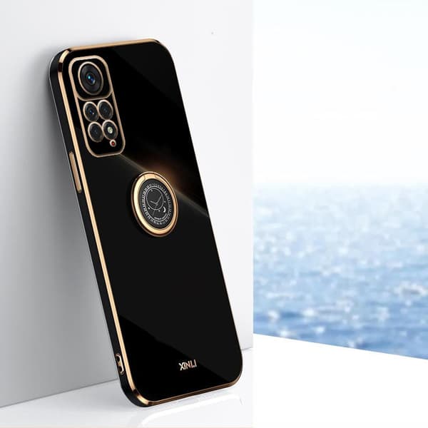 Etui til Xiaomi Redmi Note 11 / 11S, Electro Ring, sort