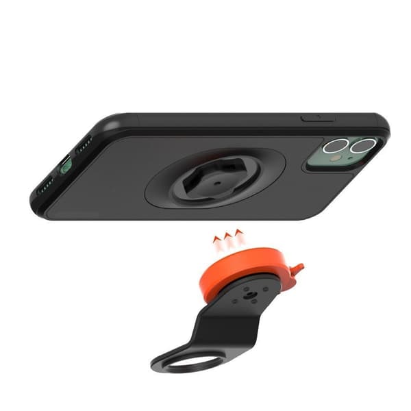 Cykelhållare för styr + skyddsfodral för iPhone 11 (6,1") - montering med låssystem