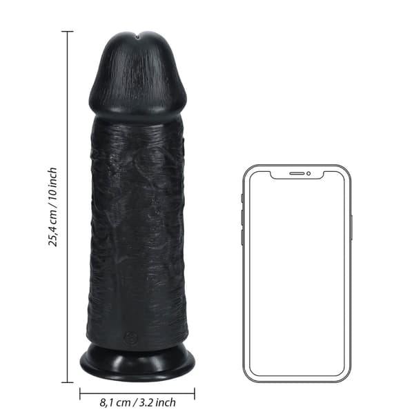 Ekstra tyk, lige uden kugler 25,4 cm - Sort