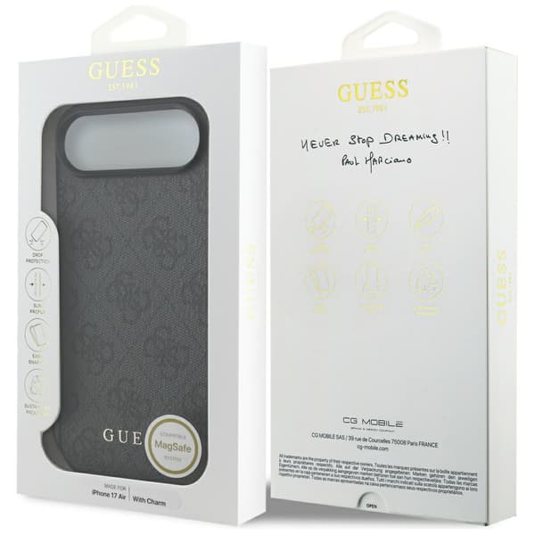 Guess 4G Charms Collection MagSafe-etui til iPhone Air, sort
