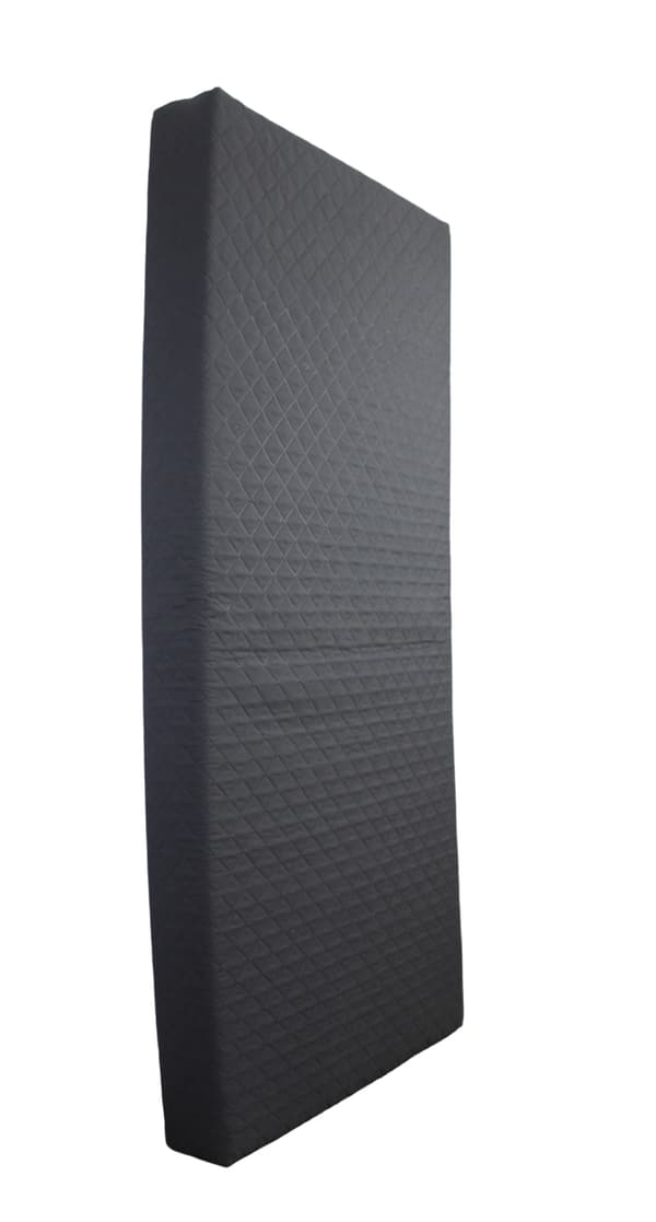 Quiltet madrasbetræk sort 80x200x21
