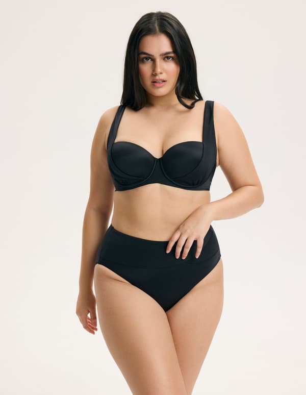 SANARY Esotiq Vatteret Bikinitop | Sort 90D
