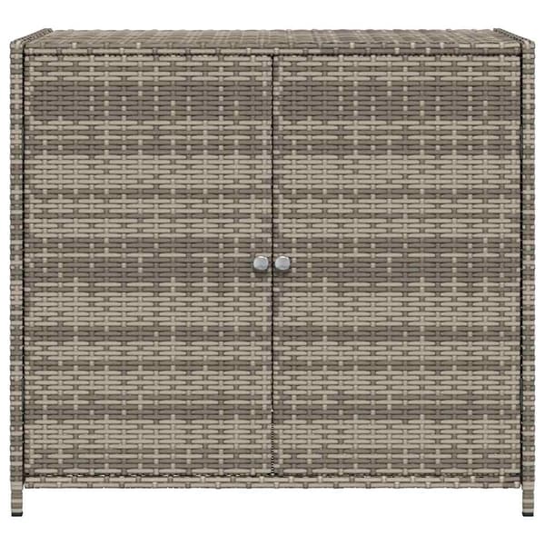 vidaXL Puutarhakaappi, Harmaa, 83x45x76 cm, Polyrottinki