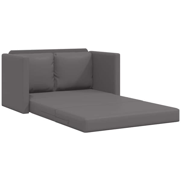 vidaXL 2-i-1 gulvsofa grå 112x174x55 cm kunstlæder