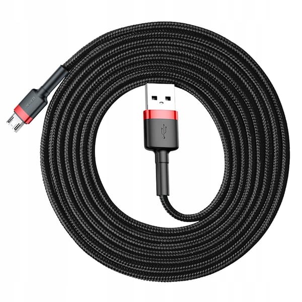 Baseus Cafule USB - microUSB-kaapeli 2,0 m 1,5A musta ja punainen