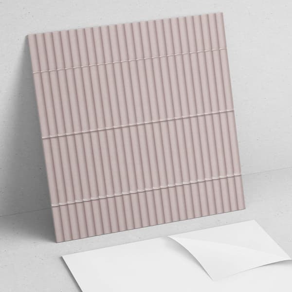 Selvklæbende vinylflisesæt med parallelle teksturstriber 9x30x30 cm
